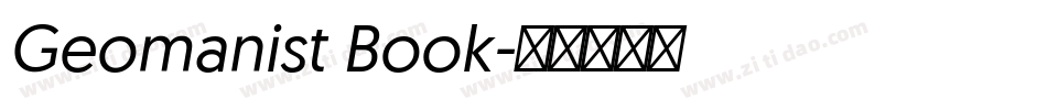 Geomanist Book字体转换
